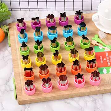 30pcs Vegetable Cutter Shapes Set, Mini Pie, Fruit and Cookie Stamps Mold, Cookie Cutter Decorative ...