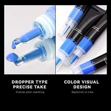 NewBang Blue Foundation Mixing Pigment to Natural Undertone,Blend with Foundations-Warm to Cold, including Finger Puff