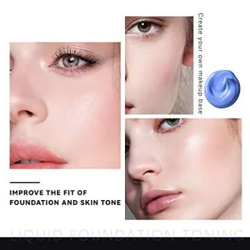 NewBang Blue Foundation Mixing Pigment to Natural Undertone,Blend with Foundations-Warm to Cold, including Finger Puff