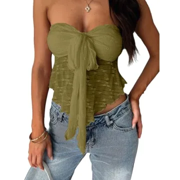Stylish TERIVEEK Women Strapless Floral Tube Top - Perfect for Summer & Layering
