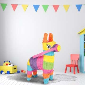 Rhode Island Novelty 4 x 7 Inch Mini Donkey Pinatas, Ordered in Sets of 3