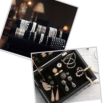 Self Adhesive Felt Fabric, Soft Velvet Drawer Liner, DIY Velvet Fabric for Art & Crafts, Jewelry Box Felt Liner, Solid Color Felt Wallpaper(15.8" x 158", Black)