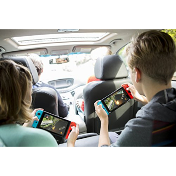 Nintendo Switch with Neon Joy-Con and Mario Kart 8 Deluxe