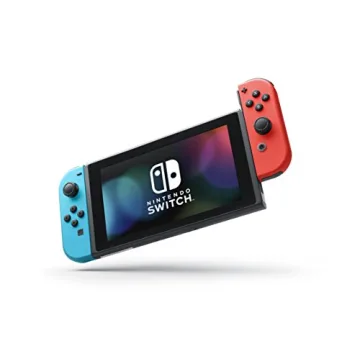 Nintendo Switch with Neon Joy-Con and Mario Kart 8 Deluxe