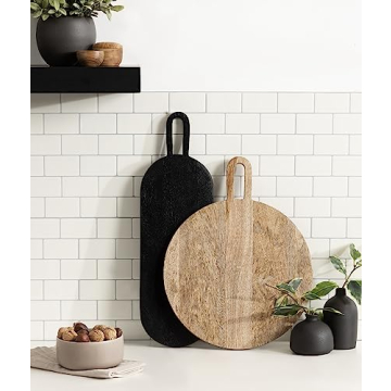 Kate and Laurel Staven Serving Boards Set for Entertaining