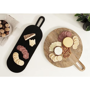 Kate and Laurel Staven Serving Boards Set for Entertaining