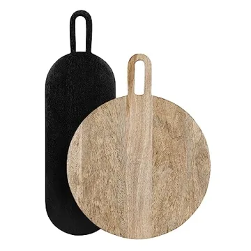 Kate and Laurel Staven Serving Boards Set for Entertaining