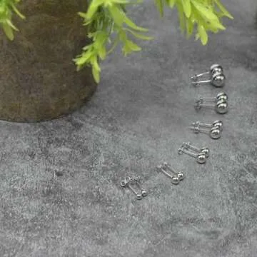 Elegant 18k Gold Plated Silver Ball Stud Earrings for Women