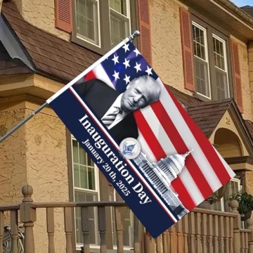 Trump Inauguration Day Flag,Donald Trump 2025 47th America President 3x5 Ft flags,Durable Polyester Tapestry,Fade-Resistant Outdoor Banner,Perfect for Patriotic Displays,Gifts,and Room Decor