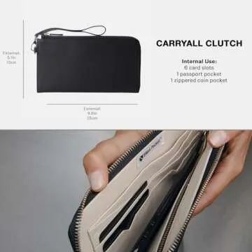 SLNT RFID Blocking Leather Clutch - Stylish & Secure