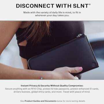 SLNT RFID Blocking Leather Clutch - Stylish & Secure
