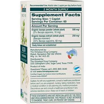 Himalaya Organic Bacopa Monnieri Supplement for Cognition