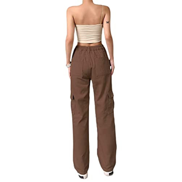 Trendy Y2K Low Waist Cargo Baggy Pants with Pockets