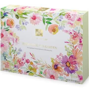 Teabloom Flowering Tea Chest - Curated Collection of 12 Gourmet Flowering Teas - Packaged in Beautiful Gift-Ready Tea Box