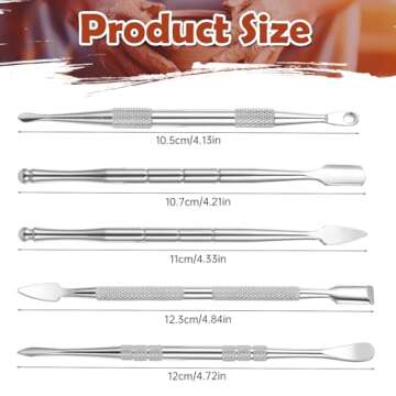 Piriuuo Wax Carving Tools Set - Durable Stainless Steel Sculpting Tools for Creatives