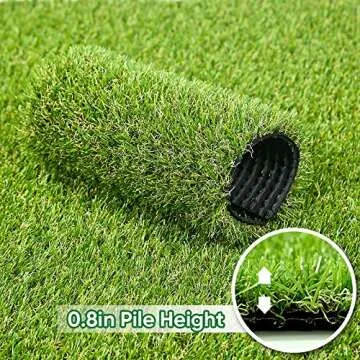 Conscience Trading Artificial Grass Outdoor Rug 3.3 FT X 5 FT (16.5 Square FT) Synthetic Fake Turf Lawn for Patio,Balcony,Pet Mat,Indoor/Outdoor Decor 0.8inch High