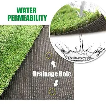 Conscience Trading Artificial Grass Outdoor Rug 3.3 FT X 5 FT (16.5 Square FT) Synthetic Fake Turf Lawn for Patio,Balcony,Pet Mat,Indoor/Outdoor Decor 0.8inch High