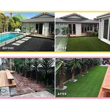 Conscience Trading Artificial Grass Outdoor Rug 3.3 FT X 5 FT (16.5 Square FT) Synthetic Fake Turf Lawn for Patio,Balcony,Pet Mat,Indoor/Outdoor Decor 0.8inch High