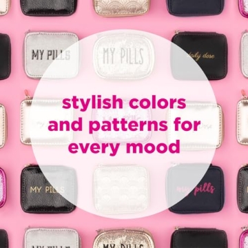 Miamica Zippered Daily Dose Pill Organizer - Stylish & Compact