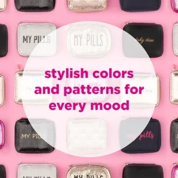 Miamica Zippered Daily Dose Pill Organizer - Stylish & Compact