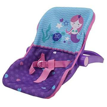 509 Crew: Mermaid Doll Car Seat - Kids Pretend Play, Converts Into a Feeding Chair, Ages 3+