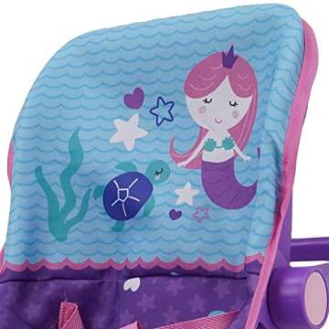 509 Crew: Mermaid Doll Car Seat - Kids Pretend Play, Converts Into a Feeding Chair, Ages 3+