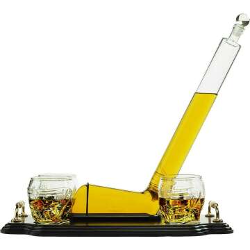 Hockey Wine & Whiskey Decanter Set for Fans