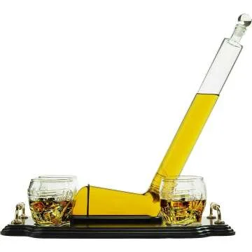 Hockey Wine & Whiskey Decanter Set for Fans