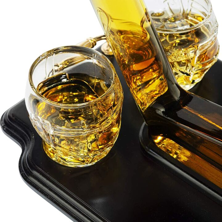 Hockey Wine & Whiskey Decanter Set for Fans