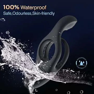 Vibrating Cock Ring with Clitoral Vibrator, 10 Modes