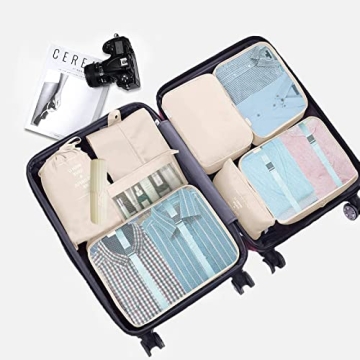 9 PCS Waterproof Packing Cubes Set for Travel Organization