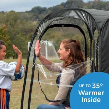 WeatherPod® The Original Shark Tank MyPod™ Small 1-Person Pop-Up Pod - Stay Warm, Dry, and Out of The Sun - Weather Pod for Sports, Rain, or Wind - Simple to Set Up and Tear Down - (Red)
