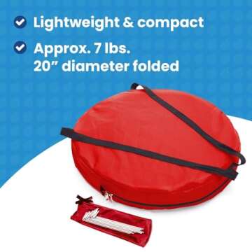 WeatherPod® The Original Shark Tank MyPod™ Small 1-Person Pop-Up Pod - Stay Warm, Dry, and Out of The Sun - Weather Pod for Sports, Rain, or Wind - Simple to Set Up and Tear Down - (Red)