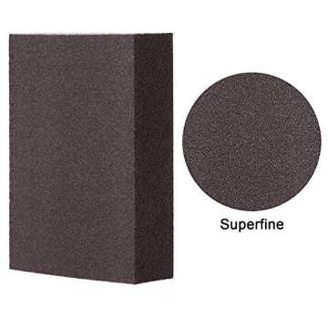 Sanding Sponge, Sanding Blocks, Washable and Reusable Sand Sponge Kit, 8 Pieces (Superfine Grade)
