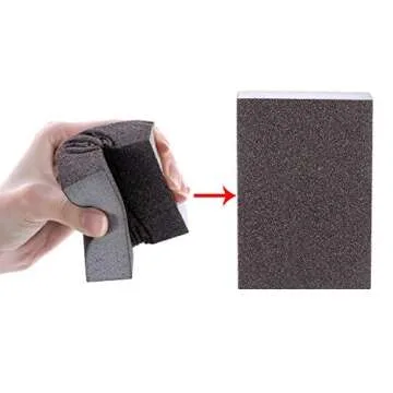 Sanding Sponge, Sanding Blocks, Washable and Reusable Sand Sponge Kit, 8 Pieces (Superfine Grade)