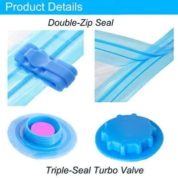 Vacuum Storage Bags Set - Space Saver for Comforters and Clothing