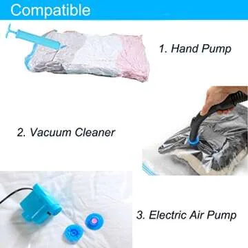 Vacuum Storage Bags Set - Space Saver for Comforters and Clothing