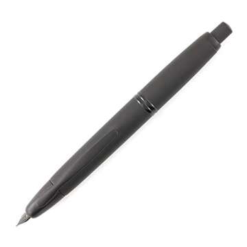 Pilot Vanishing Point Collection Refillable & Retractable Fountain Pen, Matte Black Barrel, Blue Ink, Extra Fine Nib (60579)