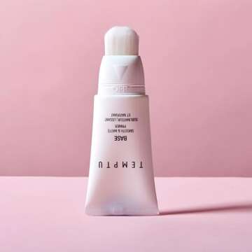 TEMPTU Base Smooth & Matte Primer, Create A Poreless Finish, Diffuse Imperfections & Help Makeup Last Shine-Free Without Any Greasy Residue, Brush Attached For Easy Application
