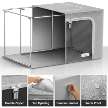 Stylish Sorbus Storage Bins with Durable Metal Frame