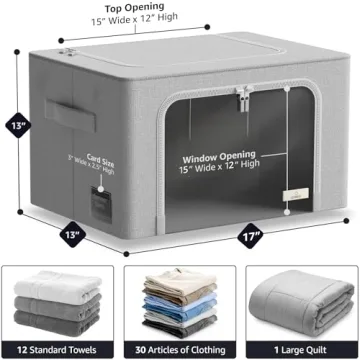 Stylish Sorbus Storage Bins with Durable Metal Frame