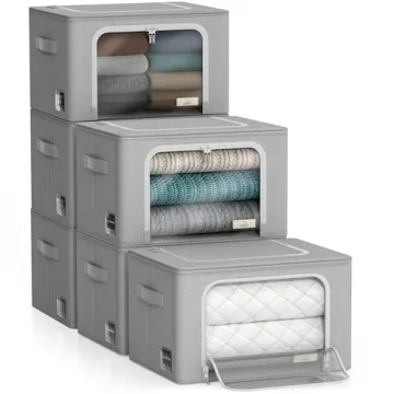 Stylish Sorbus Storage Bins with Durable Metal Frame