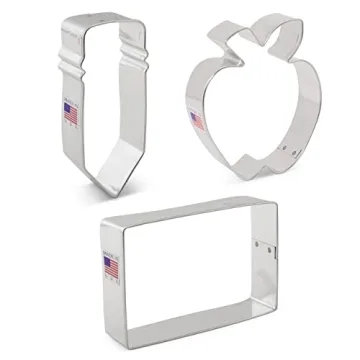 Back to School Cookie Cutters Set - Fun for Teachers and Kids!