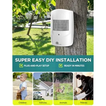 1000 FT Wireless Driveway Alarm System with Motion Sensor