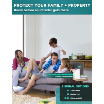 1000 FT Wireless Driveway Alarm System with Motion Sensor