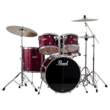 Pearl EXX705/C 5-Piece Export Fusion Drum Set with Hardware - Red Wine