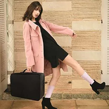 Oewoer Travel Makeup Case - Large Capacity & Portable