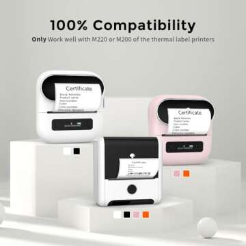 Phomemo 3 Roll Thermal Sticker Label Paper - 540 Labels