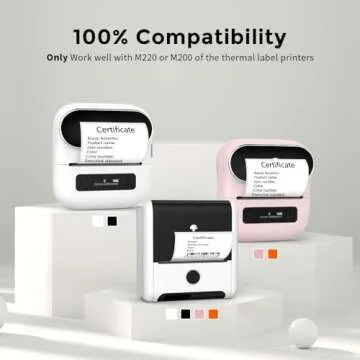 Phomemo 3 Roll Thermal Sticker Label Paper - 540 Labels