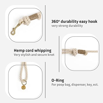 Stylish Handmade Rope Leashes for Dogs - Eco-Friendly Cotton